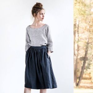 NotPerfectLinen Linen City Skirt